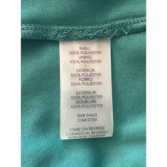 CALVIN KLEIN Kelly Green Ruffle Wrap Dress Women 4 Flutter Sleeve Midi Chiffon - Picture 12 of 16